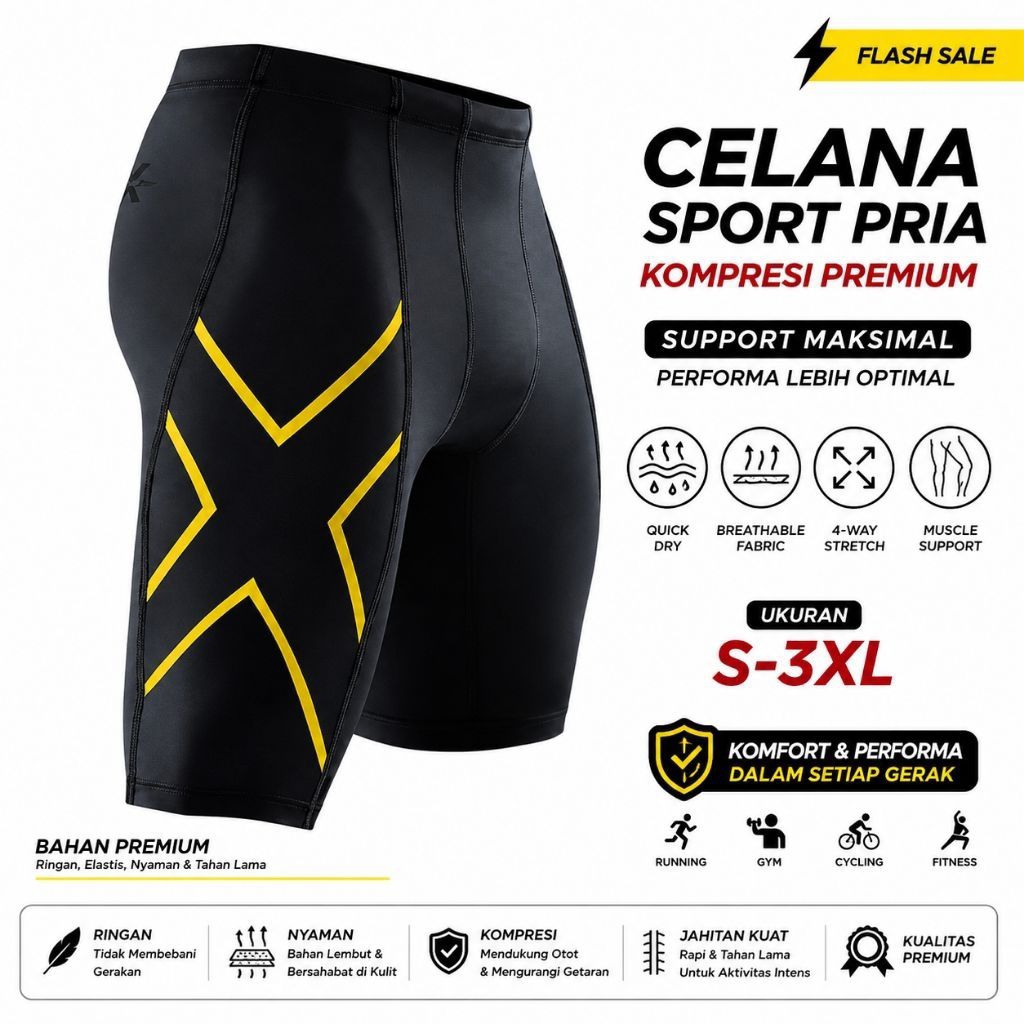 CELANA PENDEK OLAHRAGA RUNNING GYM SXB SHORT PANTS