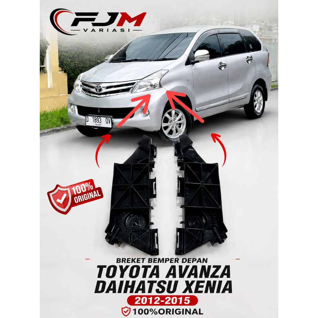 BREKET BRACKET DUDUKAN PENYAMBUNG BEMPER BUMPER DEPAN SEMUA MOBIL TOYOTA AVANZA E G VELOZ DAIHATSU X
