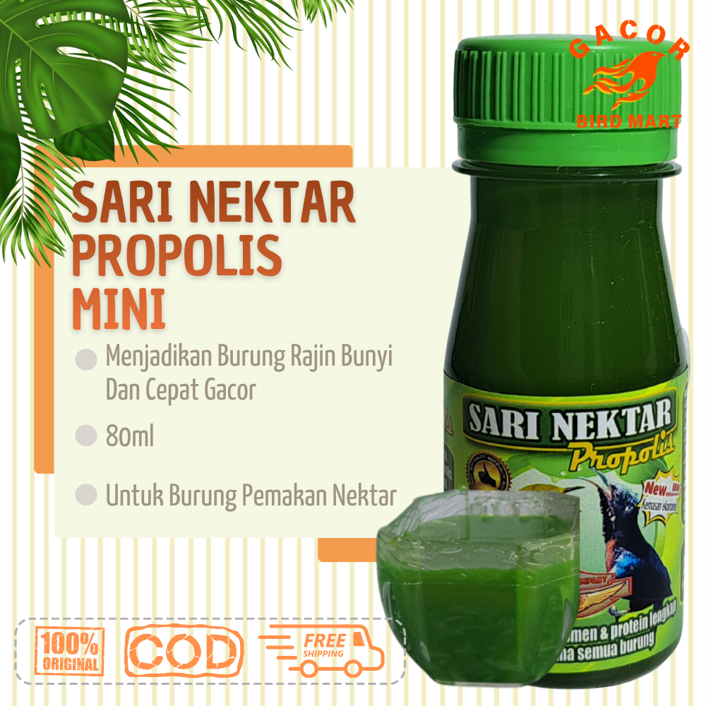 Sari Nektar Mini 80ml Vitamin Burung Pleci Kolibri Cucak Ijo Nutrisi Gacor Harian