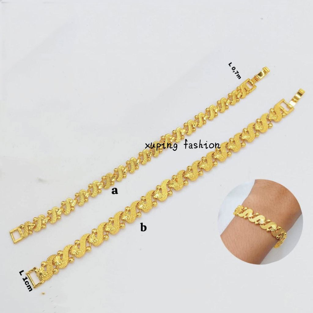 gelang tangan rantai love lipan Xuping