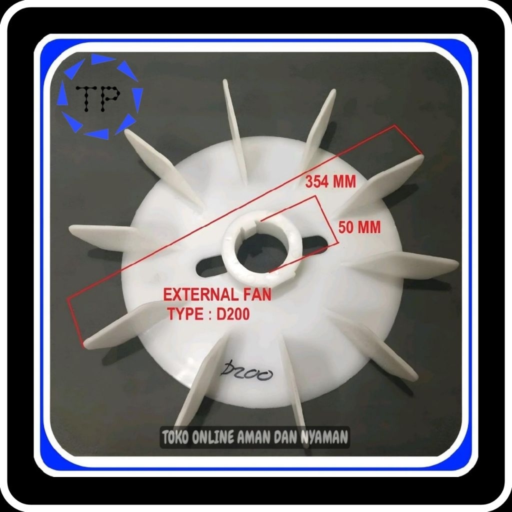 Kipas Dinamo D200, Fan Electro Motor, External Fan