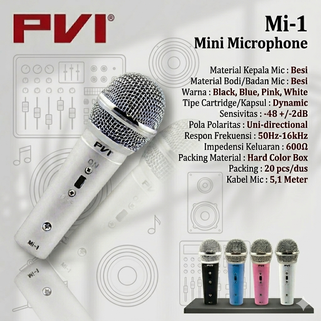 PVI Mi-1 mini microphone / mikropon kecil / mikropon gendang