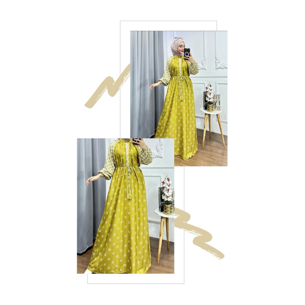 GAMIS BATIK BAHAN KATUN RAYON PRINTING ADEM / GAMIS BATIK / DRESS BATIK / FASHION WANITA / BAJU GAMI