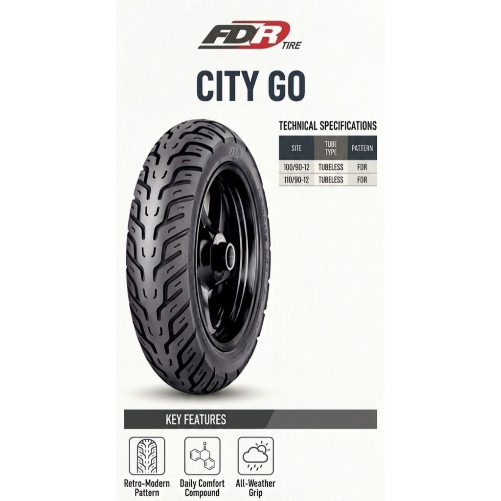 Ban Tubeless FDR City Go Ring 12