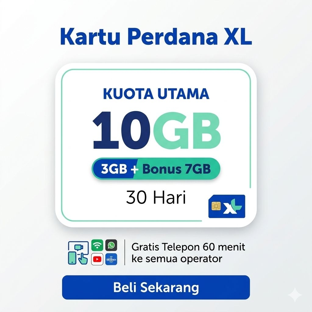 Kartu Perdana Xl 10gb