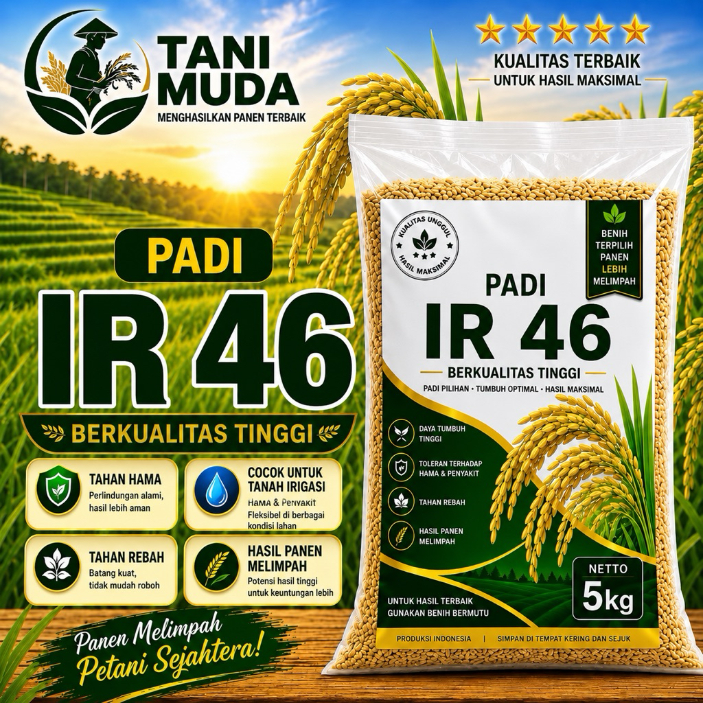 PADI GALUR UNGGUL IR64 KEMASAN 5KG