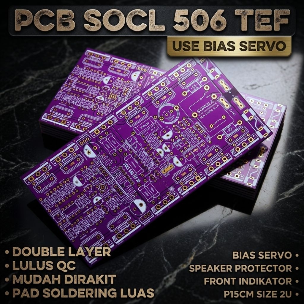 PCB SOCL 506 TEF 2U NEW | BIAS SERVO | Connector Limiter | JLPCB | Double Layer | Fix