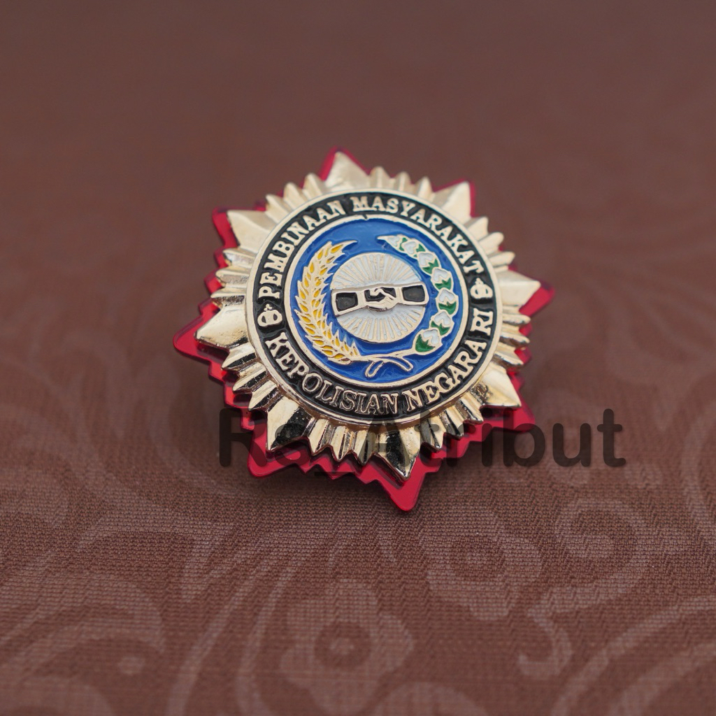 Pin Roda Binmas / Brevet Brivet Saku Binmas Polri Premium