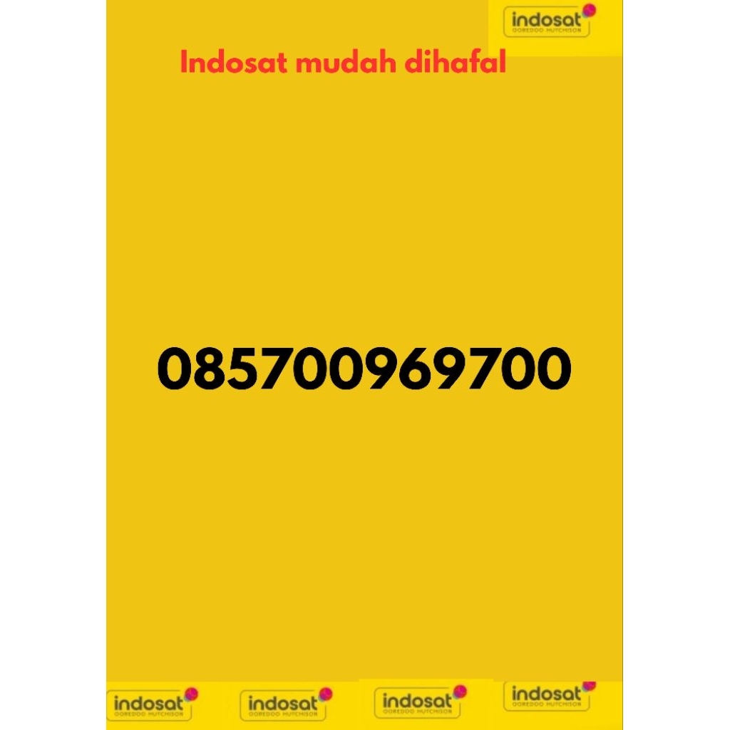 No cantik indosat