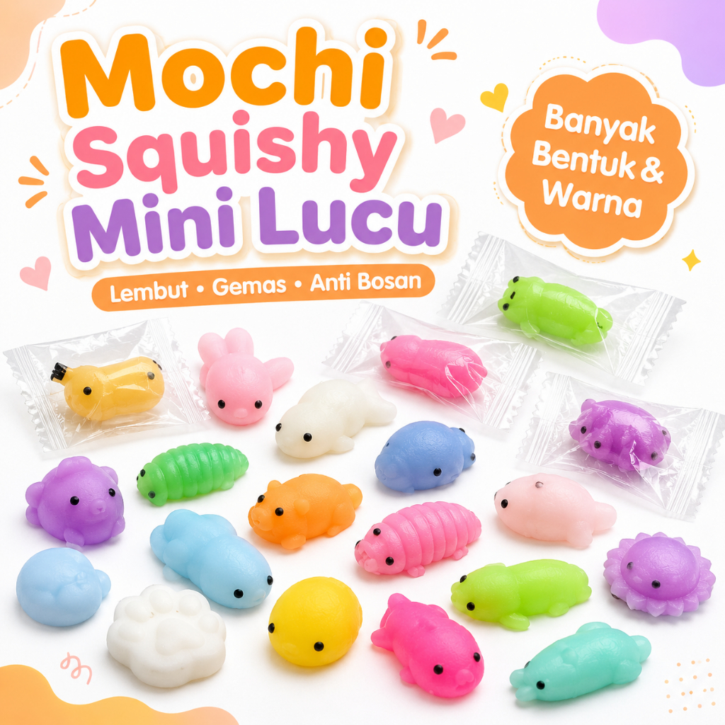 Squishy Mini Murah Mainan Anti Stress Squishy Mochi HP Mainan Karet Binatang Mainan Anti Stres