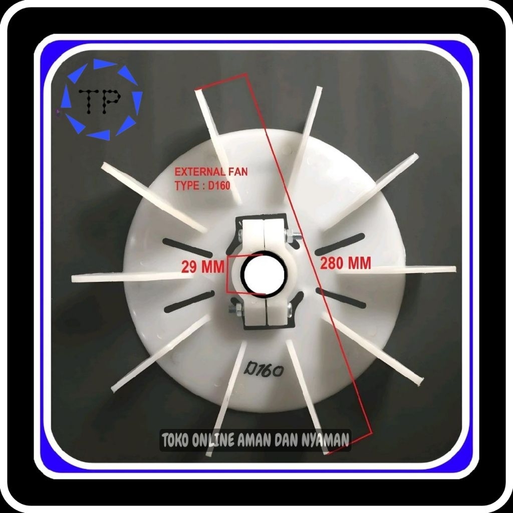 Kipas Dinamo D160, Fan Electro Motor, External Fan