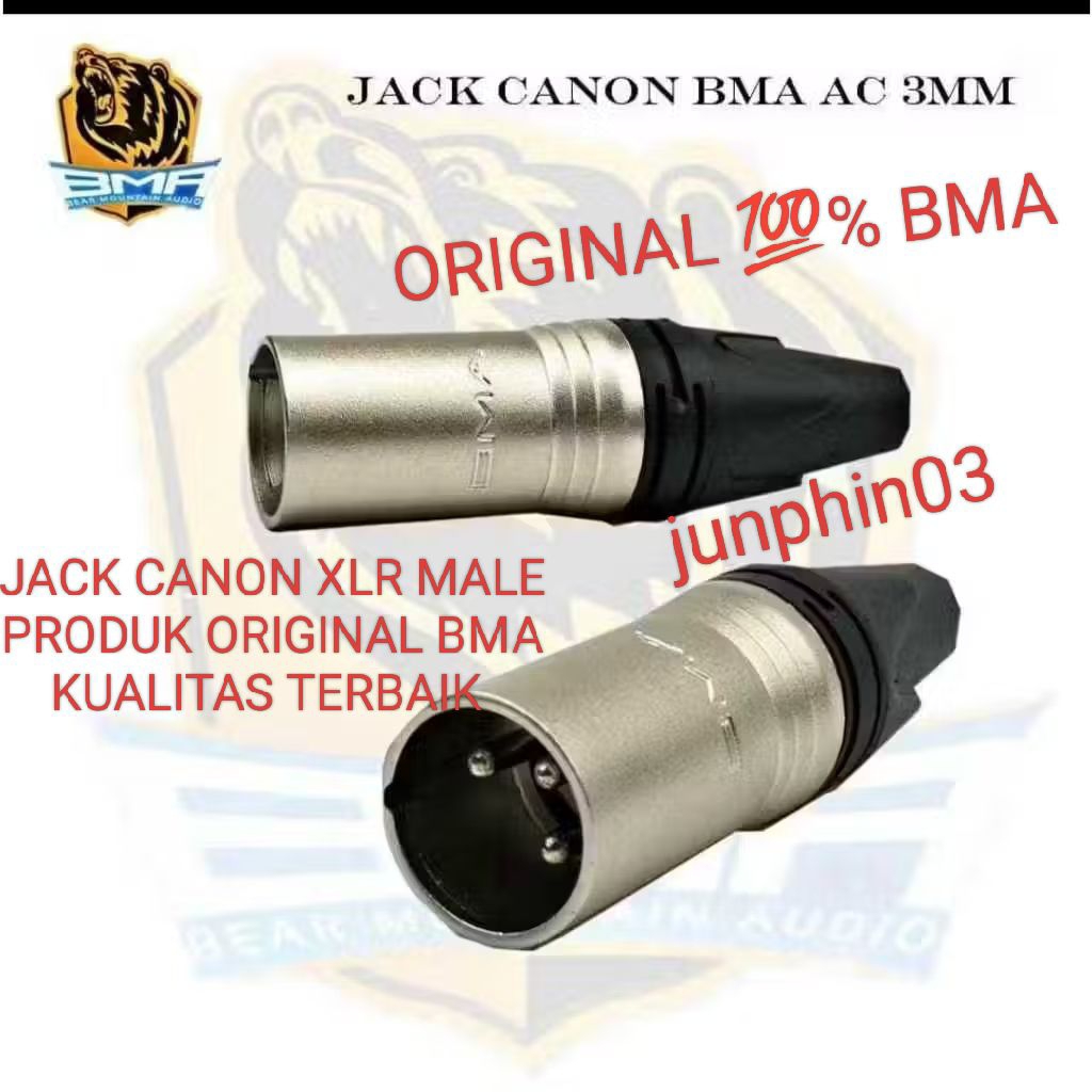 JACK CANON XLR MALE COWO JAK JEK JECK MIC CANON MIXER BMA Original