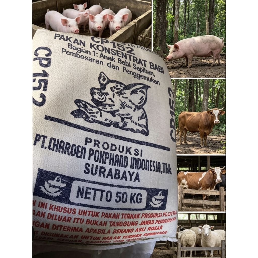 Konsentrat Babi Hi Gro CP152 Pakan Anak Babi Sapihan 1Kg