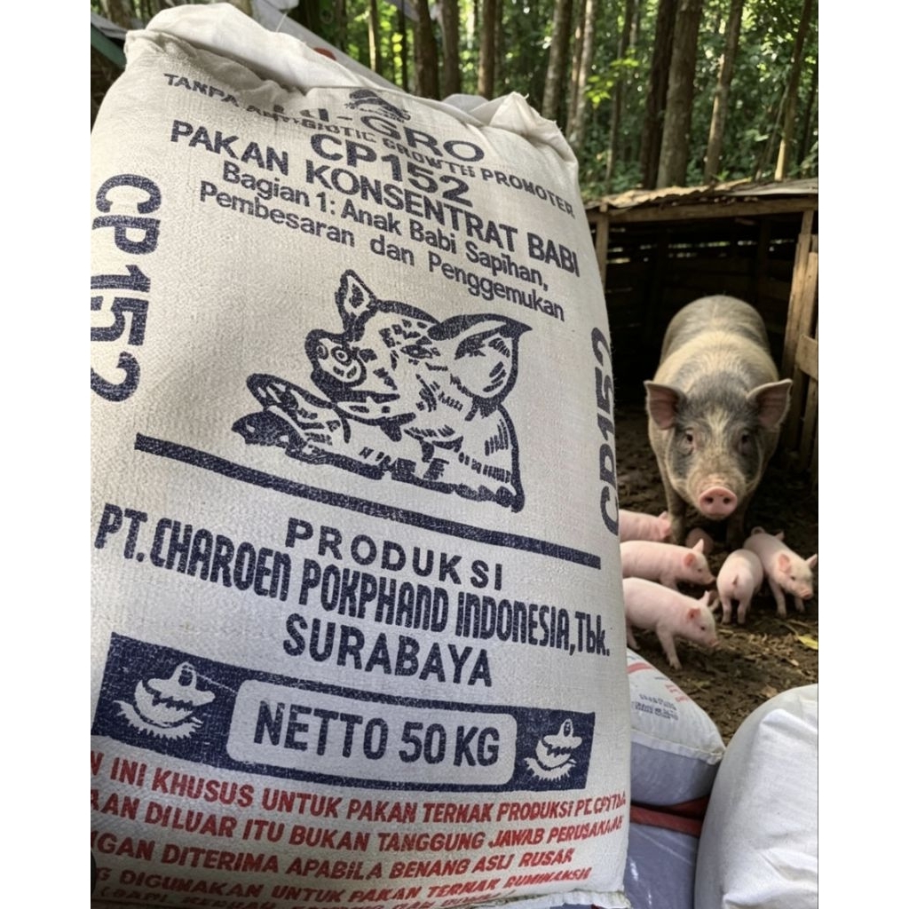 CP152 HI GRO BABI SAPIHAN PEMBESARAN DAN PERTUMBUHAN CAMPURAN PAKAN KONSENTRAT 10 KG