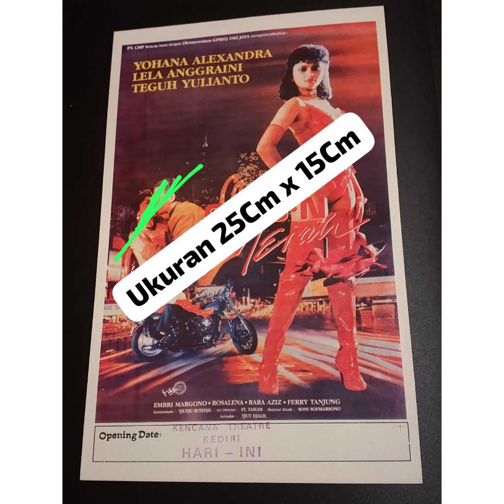 Flyer Film Poster Film Indonesia Gaun Merah