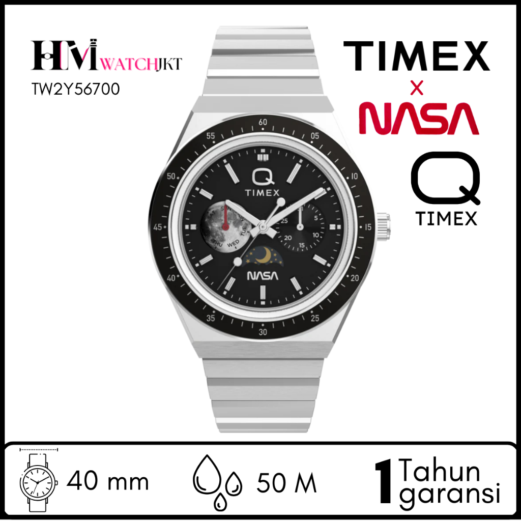 TIMEX X NASA TW2Y56700 Q TIMEX Jam Tangan Pria Original Analog Antiair