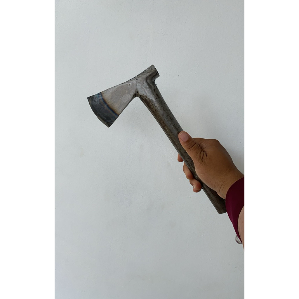 kapak mini 2 fungsi,kapak dan juga palu baja asli
