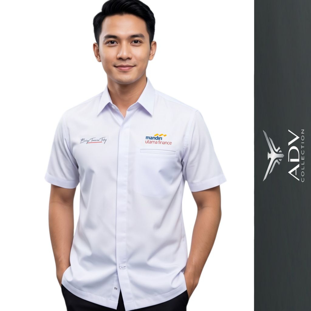 Kemeja Mandiri Utama Finance Lengan Panjang / Pendek / Baju Kerja Mandiri Utama Finance / Seragam Ma
