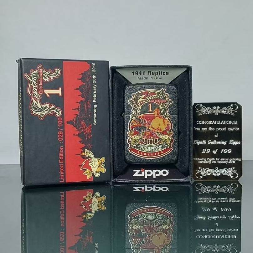 ZIPPO OFFICIAL GATHERING NASIONAL  ZIGATH KE -1 SEMARANG TAHUN 2016 CANDI BOROBUDUR LIMITED 029 OF 1