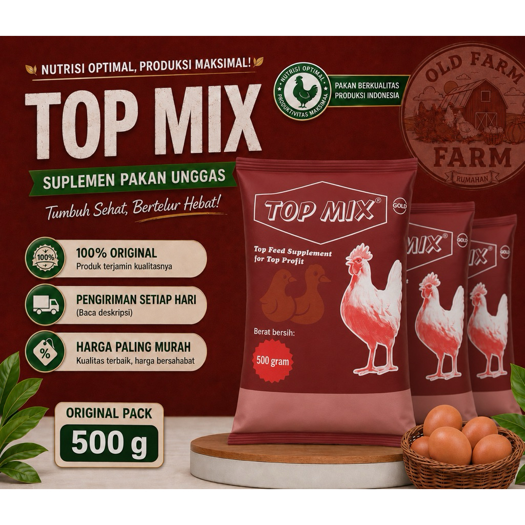 Top Mix Suplemet Untuk Ayam Petelur