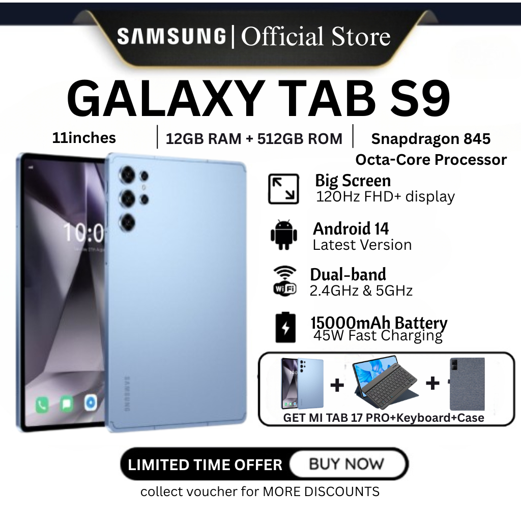 [ Gratis Ongkir ] Samsung Galaxy S9 Tab 11 Inch | 5G/4G LTE | 12GB RAM 512GB ROM | Dual SIM | Androi