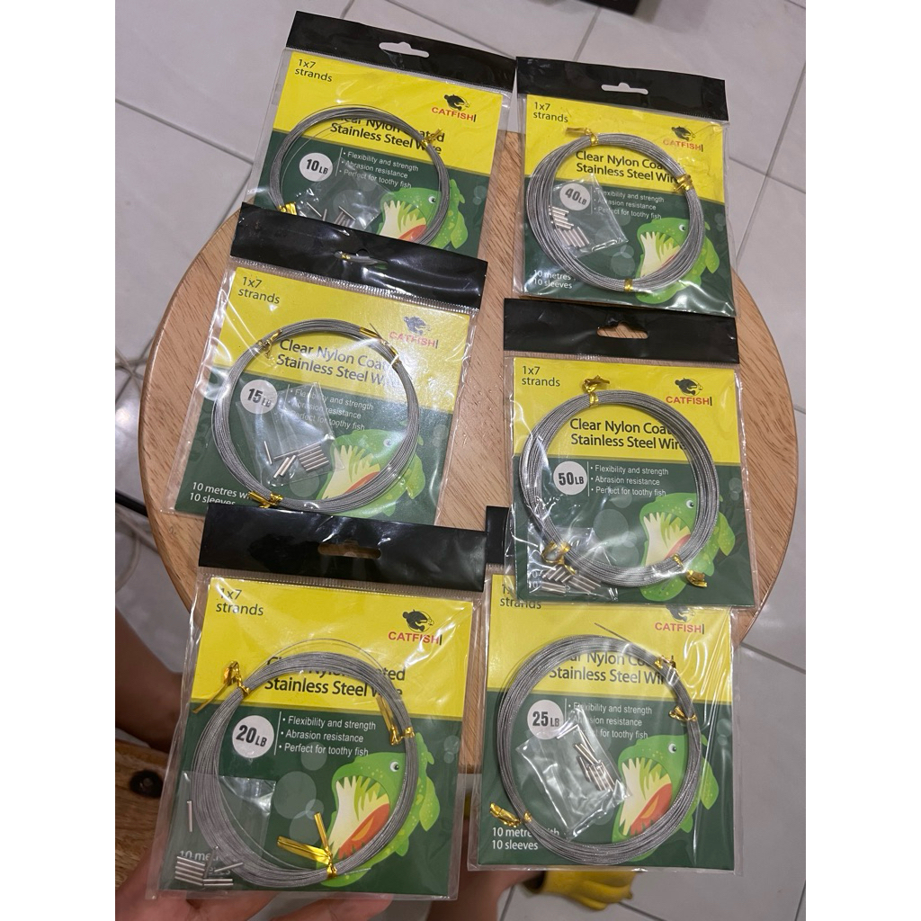 (Catfish/daido) Seling / Neklin / Wire Leader 7x1 Stainless, Panjang 10mtrq