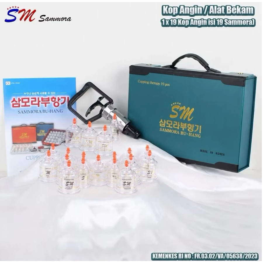 ALAT BEKAM SAMMORA BIRU ISI 19 PCS / ALAT BEKAM SAMMORA /SM CUPPING MURAH BERKUALITAS