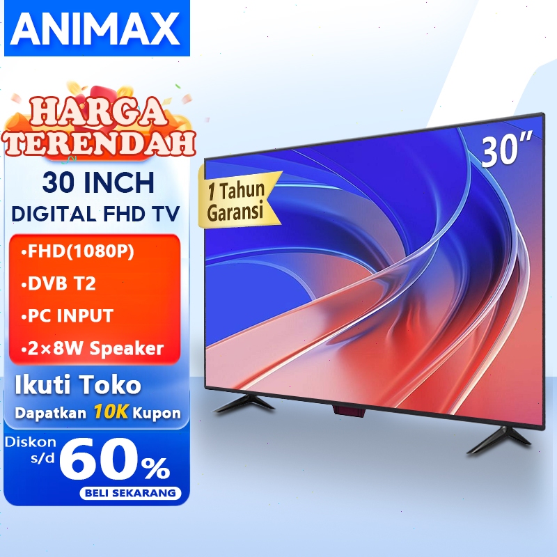 Animax Sakura TV Digital 30 inch tv led Digital 21/22/24/25/27/30/32 inch Televisi FHD TV Digital 24