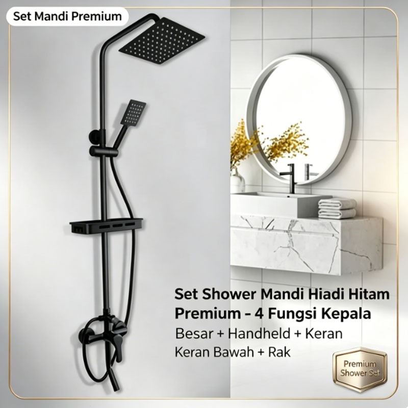 shower set kamar mandi rain shower/set shower air panas dingin alat mandi kamar mandi