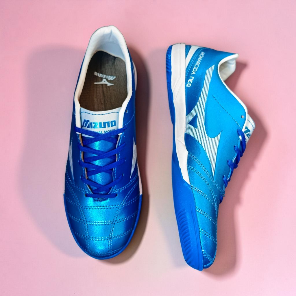 Sepatu Futsal Mizuno Monarcida Neo Blue Silver