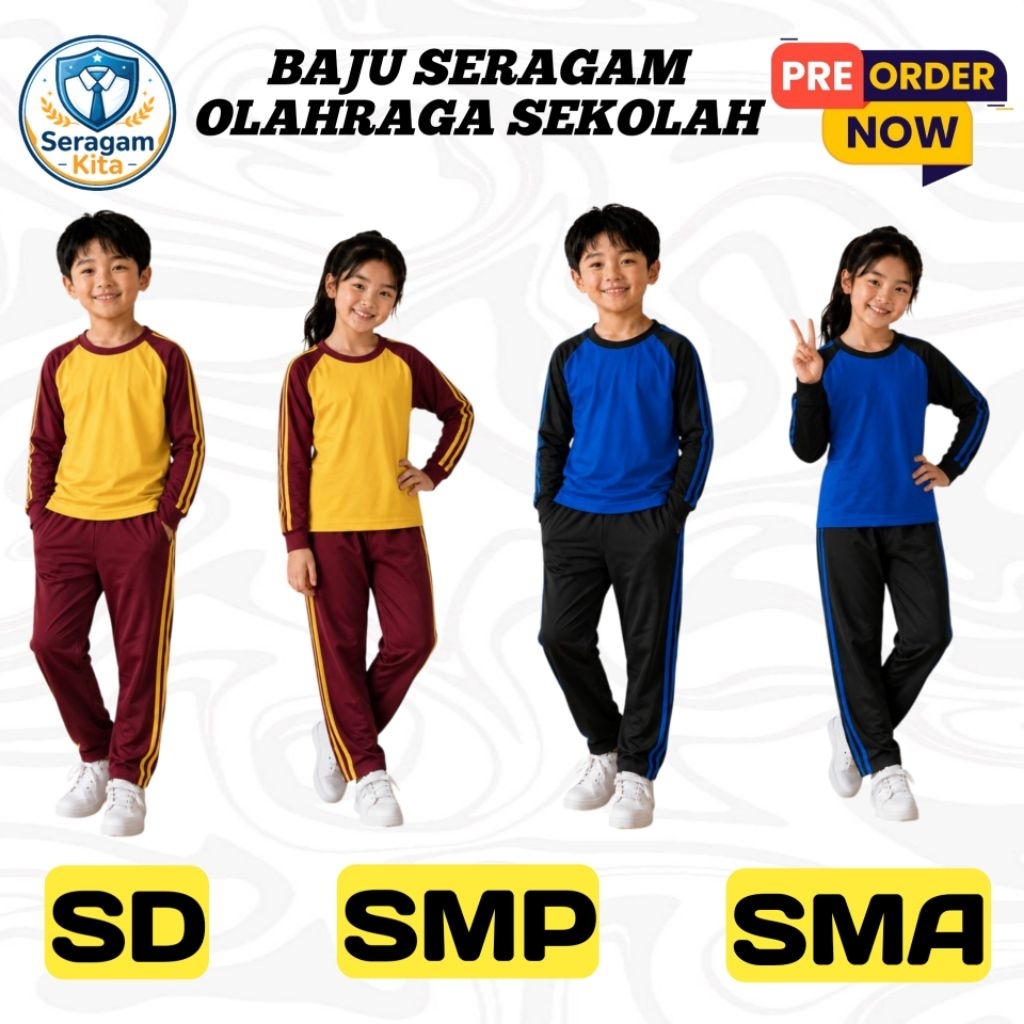 Baju Seragam Olahraga Sekolah SD - SMP - SMA | Baju Olahraga Sd Smp Sma