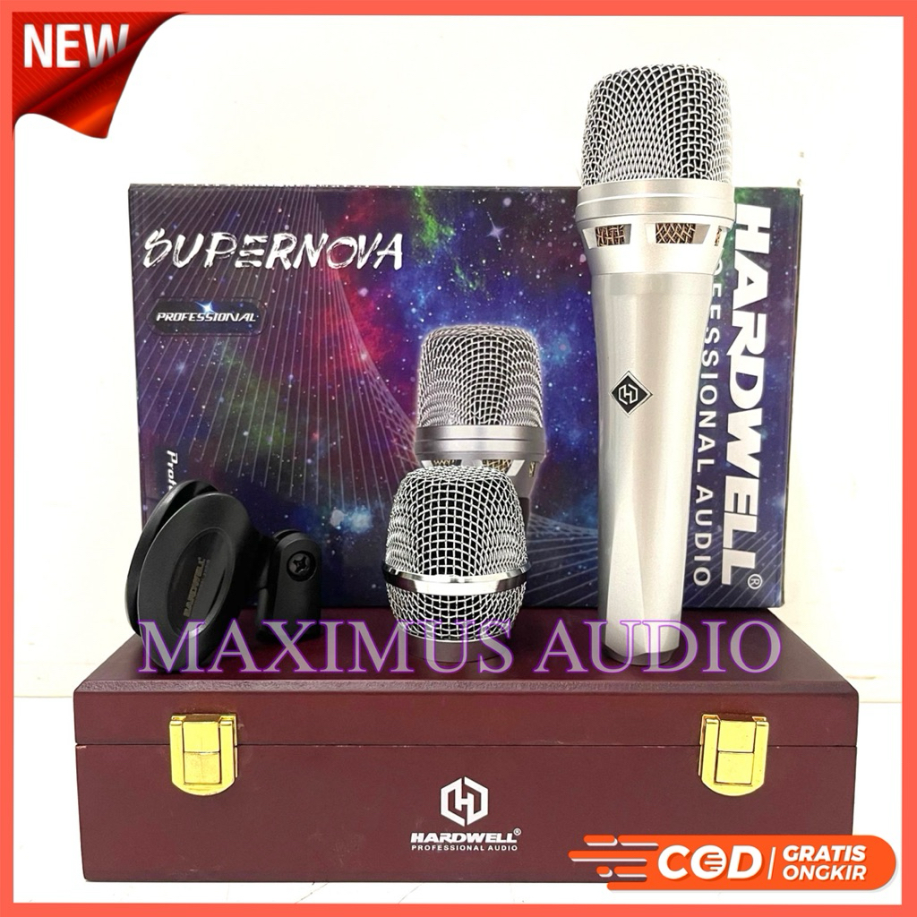 Promo Mic Kabel Hardwell Supernova Original Silver kabel mic hardwell supernova +Wooden Box