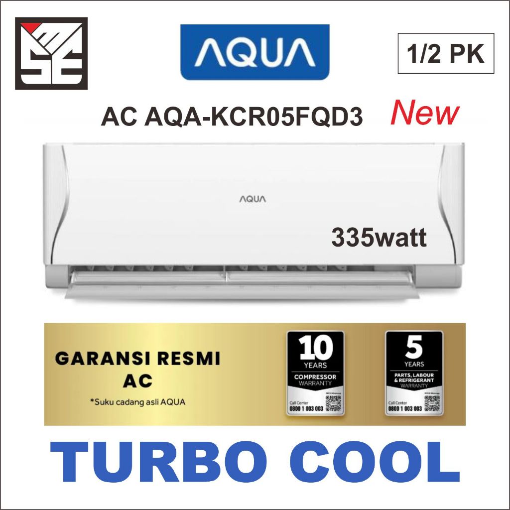 Ac Aqua 1/2 & 1 pk Low watt unit saja atau paket plus pasang bogor