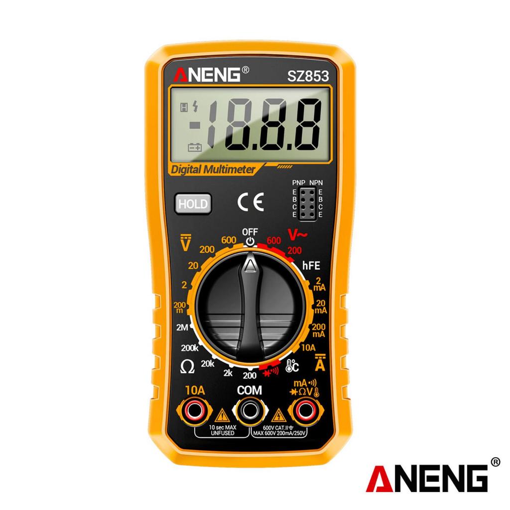 Aneng SZ853 Tester Digital Multitester Temperature hFE Triode Buzzer Tools Led Repair