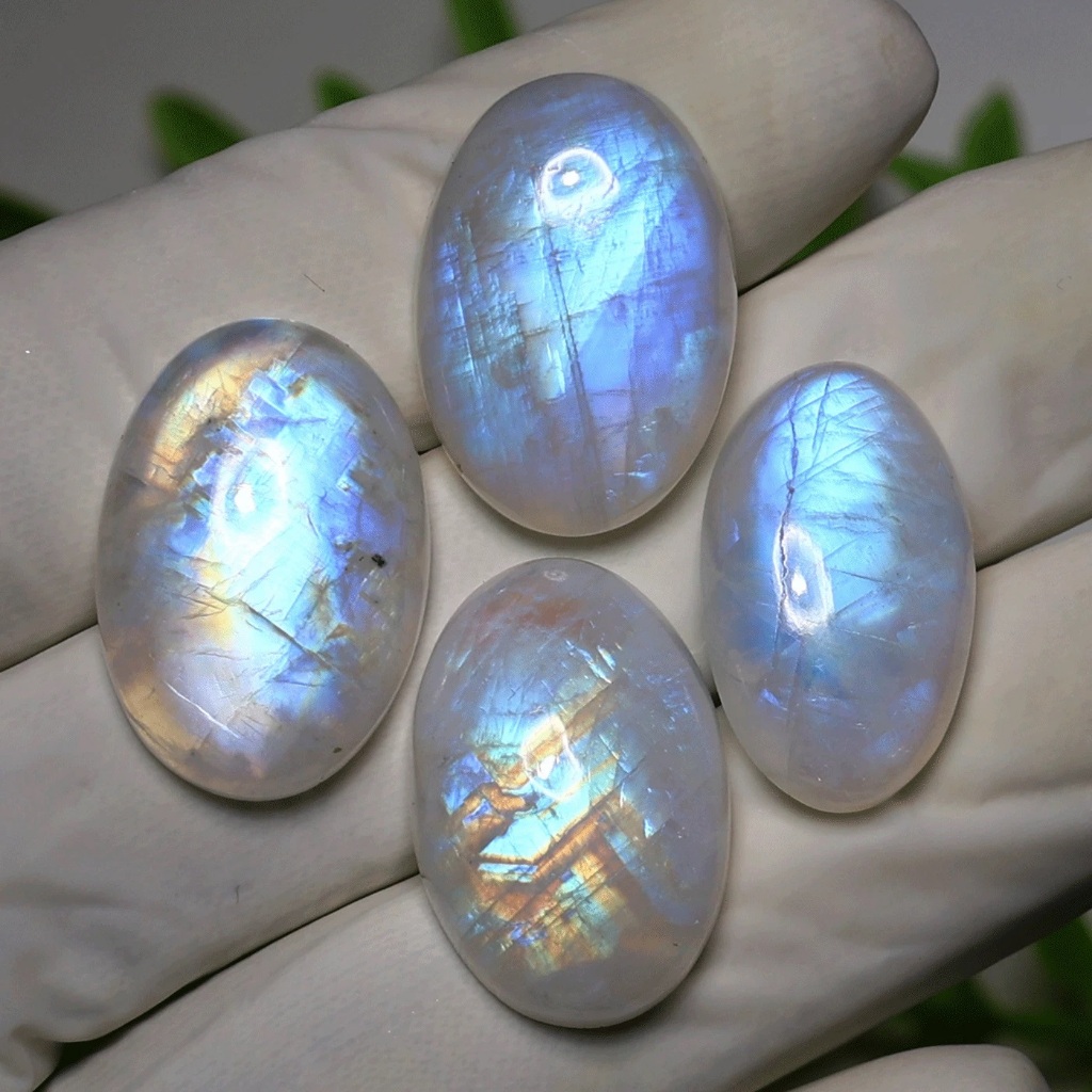 Batu Akik Natural Moonstone Biduri Bulan Asli Grade AAA Jumbo