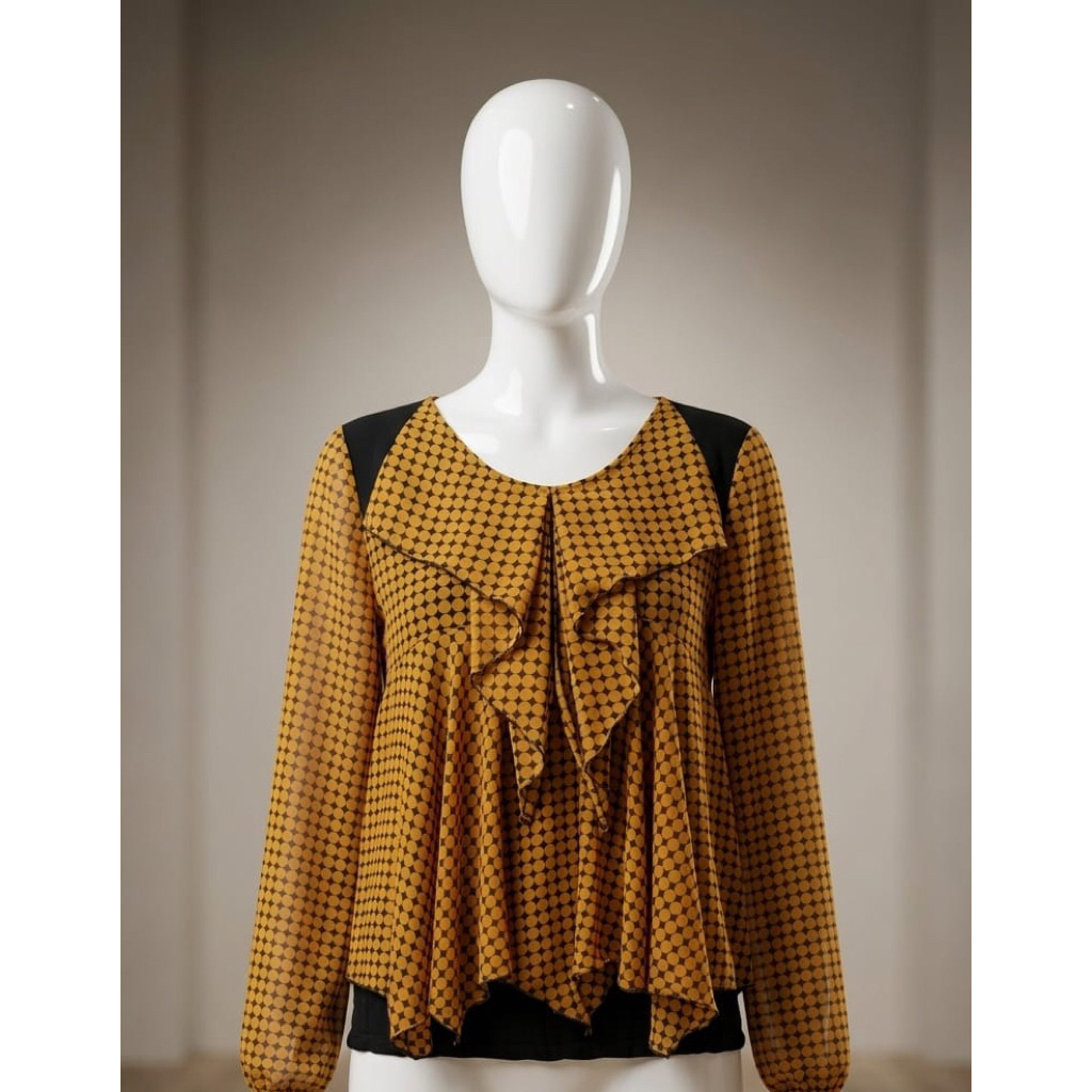 Blouse Polkadot Ruffle