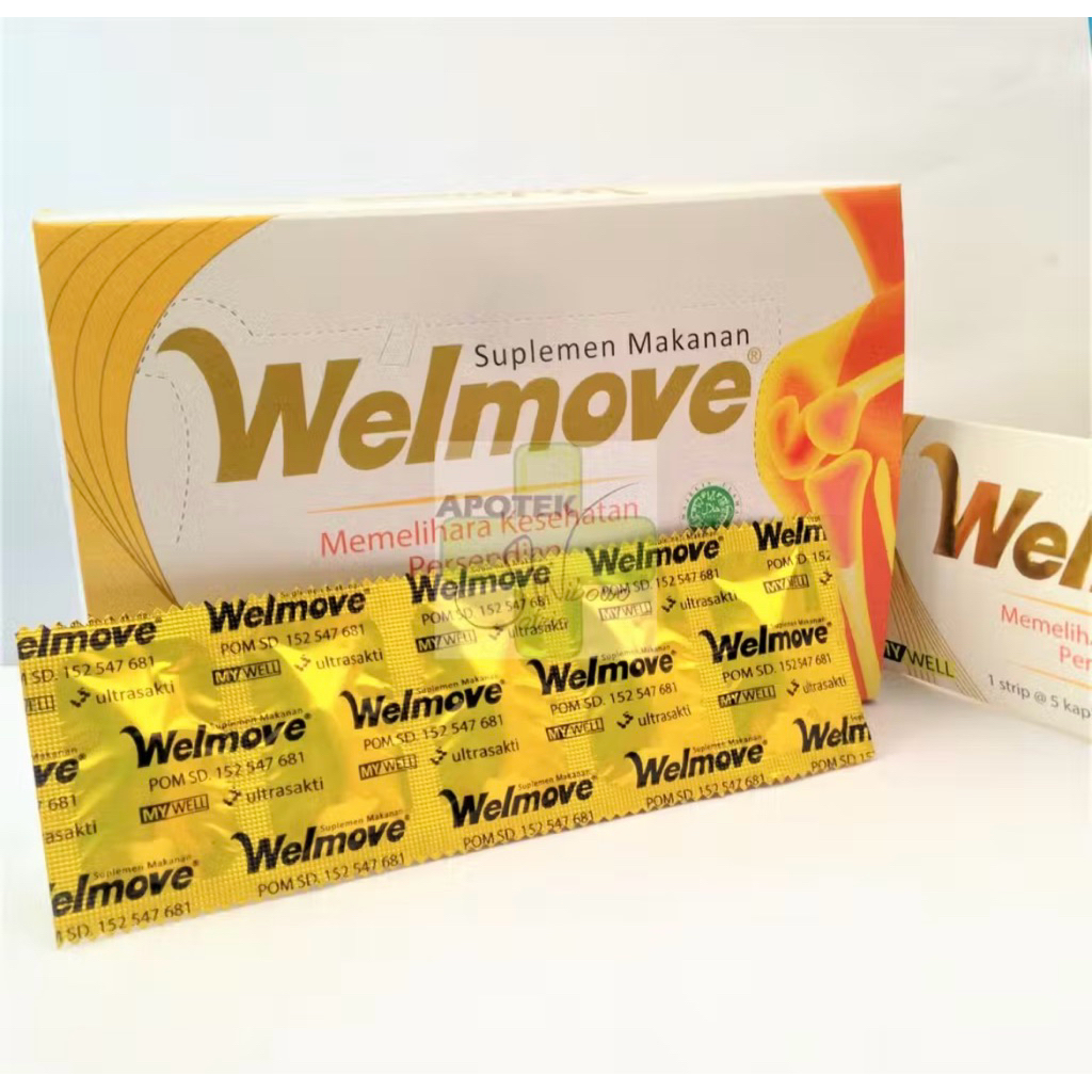 Welmove Strip Suplemen Tulang & Sendi / Glukosamin Chondroitin untuk Kaku dan Nyeri Sendi