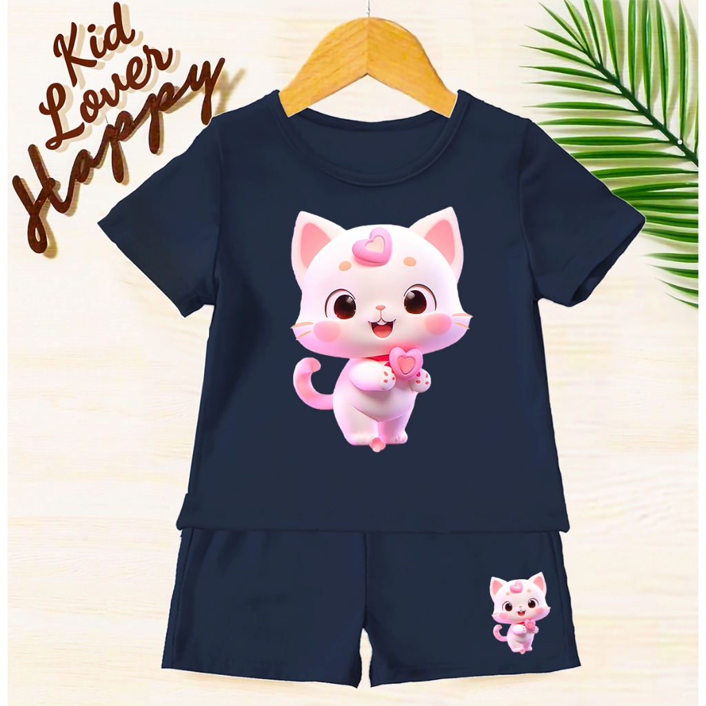 SETELAN ANAK-ANAK / BAJU ANAK KUCING 3D
