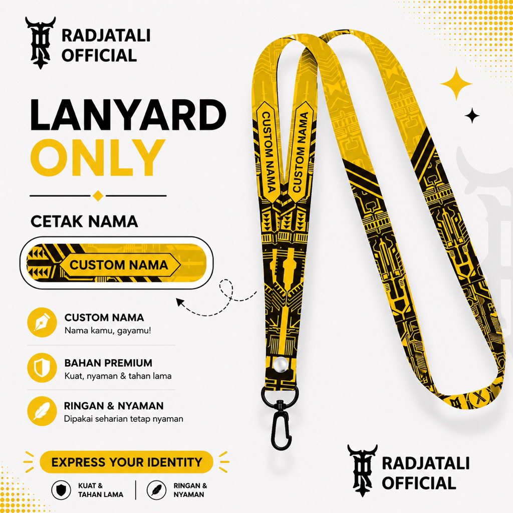 Lanyard Custom Nama Cyberpunk Series V3 Size 1,5cm Bisa Request Nama Full Printing 2 Sisi Gantungan 