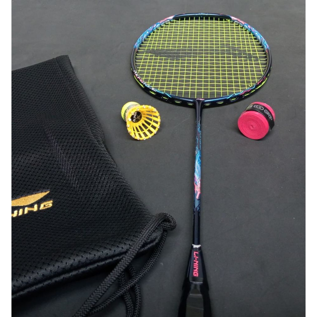 Raket bulutangkis badminton bekas second original lining axforce 90 max dragon