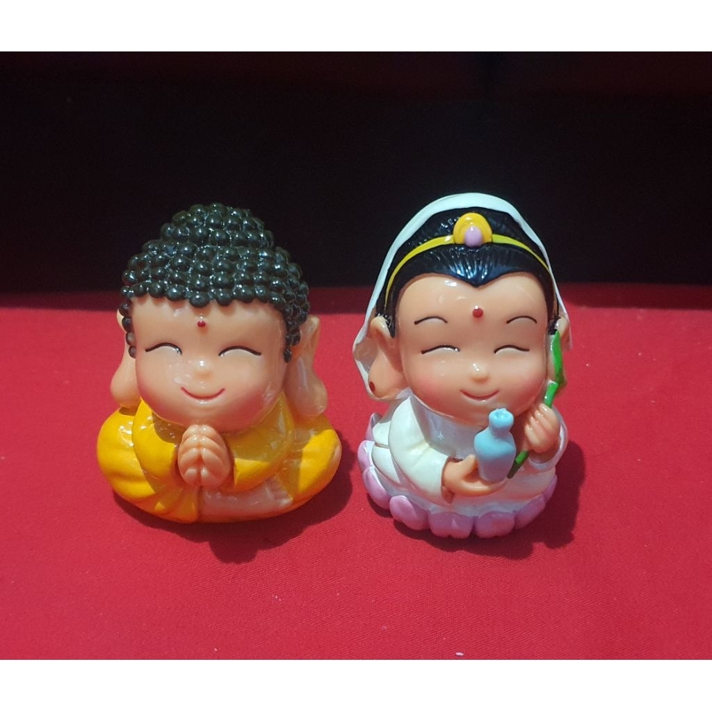 patung buddha- kwan im poesat bisa untuk pajangan di dashboard mobil