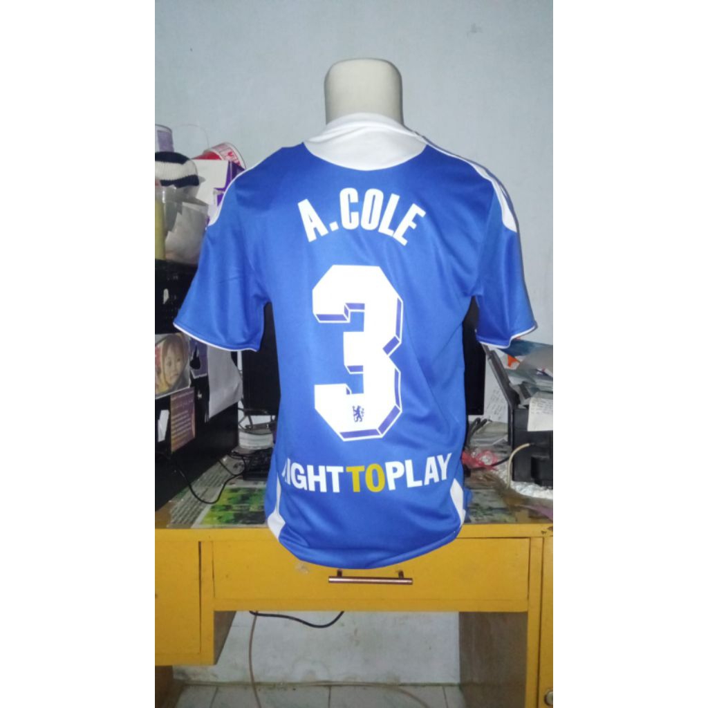 koleksi olahraga bisa cod bayar di tempat chelsea home size M 2011/2012 Ashley Cole 3 final ucl Munc