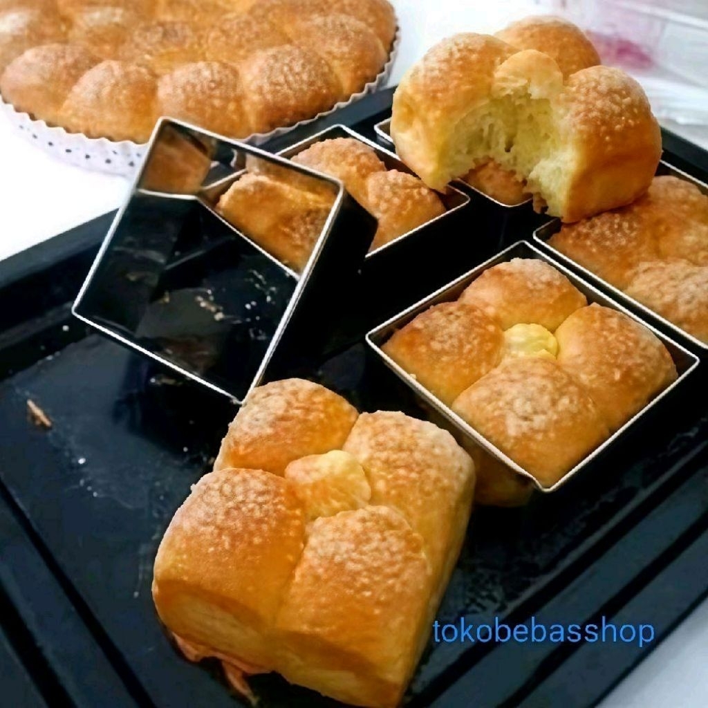 Cetakan ring roti kotak ring cutter ring roti kotak stainless stell