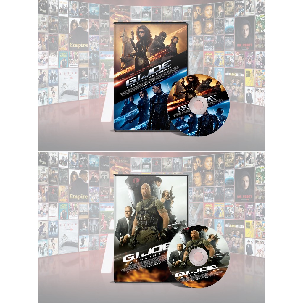 DVD G.I Joe The Rise Of Cobra (2009) + DVD G.I Joe Retaliation (2013)
