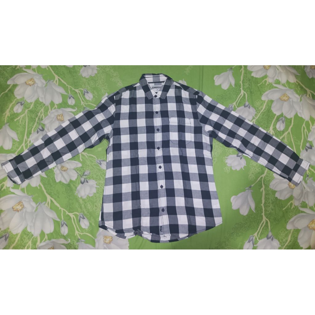 Bombboogie Kemeja Moffats Navy White Pria