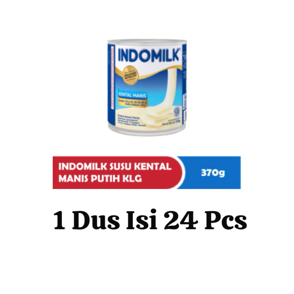 Indomilk Susu Kental Manis Putih 1 Dus 24 Pcs 370 gram