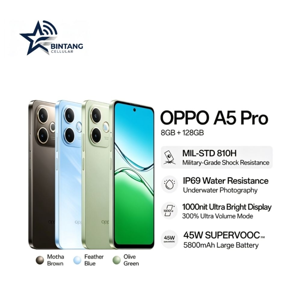 HP OPPO A5 Pro 8/128 GB - OPPO A5 Pro RAM 8GB INTERNAL 128GB GARANSI RESMI