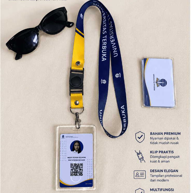 KTM+Lanyard Universitas Terbuka Premium, Cocok untuk OSMB dan Ujian UT