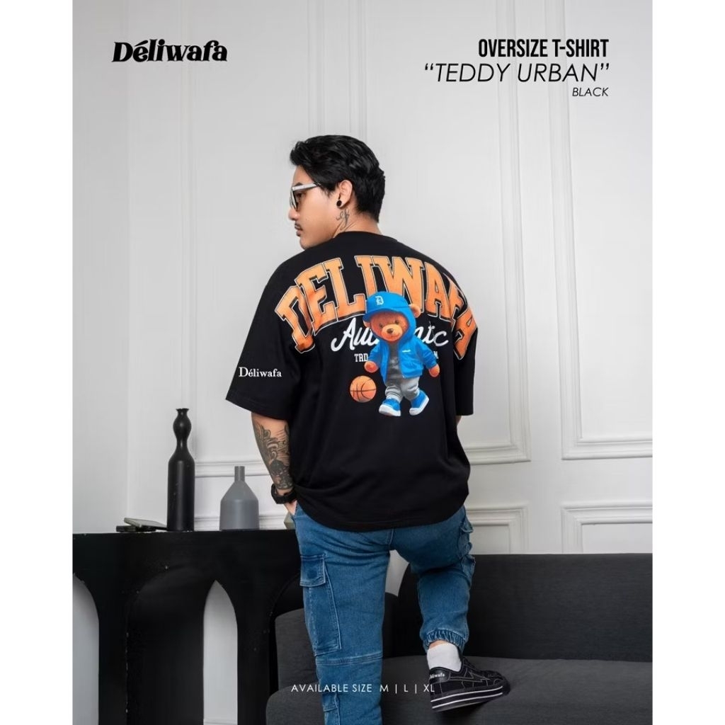 T-shirt Kaos Deliwafa Teddy Urban | Kaos Distro Deliwafa Teddy Urban | Kaos Deliwafa Teddy Urban