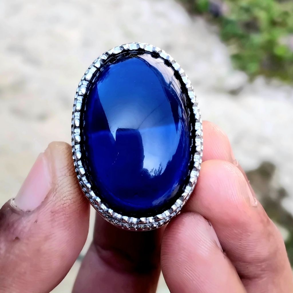cincin permata king safire babon titanium